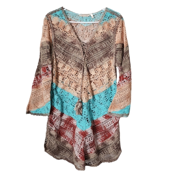 Soft Surroundings Sweaters - SOFT SURROUNDINGS open knit cover up sweater tunic blouse L